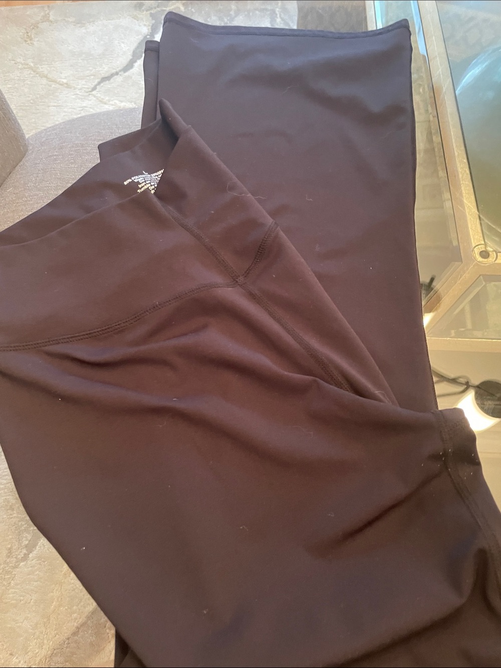 Unbranded Black Boot-Cut Active Pants with Flattering Waist